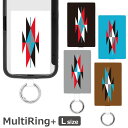 チマヨ柄 セドナ スマホケースに挟むだけ マルチリングプラス Lサイズ 当店オリジナル商品 ネイティブ アメリカン スマートフォンリング 保持リング ストラップ...