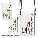 (マラソンクーポン配布中!8/11 01:59まで) No239 MYCASE スマホポーチ スマートフォンポシェット ポシェット iPhone Android タッチ操作対応 ショルダーベルト 肩掛け 斜め掛け ポーチ 合皮 帆布 ジャケット 数字 ナンバー入り