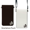 (マラソン限定10%OFFクーポン配布予定) No102 「ゴミはくずかごへ」 スマホポーチ スマートフォンポシェット ポシェット iPhone Android タッチ操作対応 ショルダーベルト 肩掛け 斜め掛け ポーチ 合皮 帆布 ジャケット ユニーク