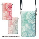 (マラソン限定10%OFFクーポン配布予定) No70 snow crystal スマホポーチ スマートフォンポシェット ポシェット iPhone Android タッチ操作対応 ショルダーベルト 肩掛け 斜め掛け ポーチ 合皮 帆布 ジャケット 雪の結晶