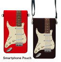 (マラソンクーポン配布中!8/11 01:59まで) No207 GuiterJacket2 スマホポーチ スマートフォンポシェット ポシェット iPhone Android タッチ操作対応 ショルダーベルト 肩掛け 斜め掛け ポーチ 合皮 帆布 ジャケット ギター