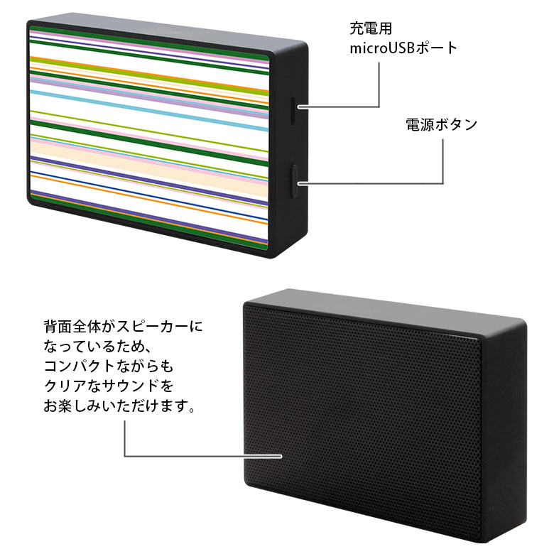 当店オリジナル商品 北欧ボーダー ワイヤレススピーカー グッズ 雑貨 Bluetooth 5....