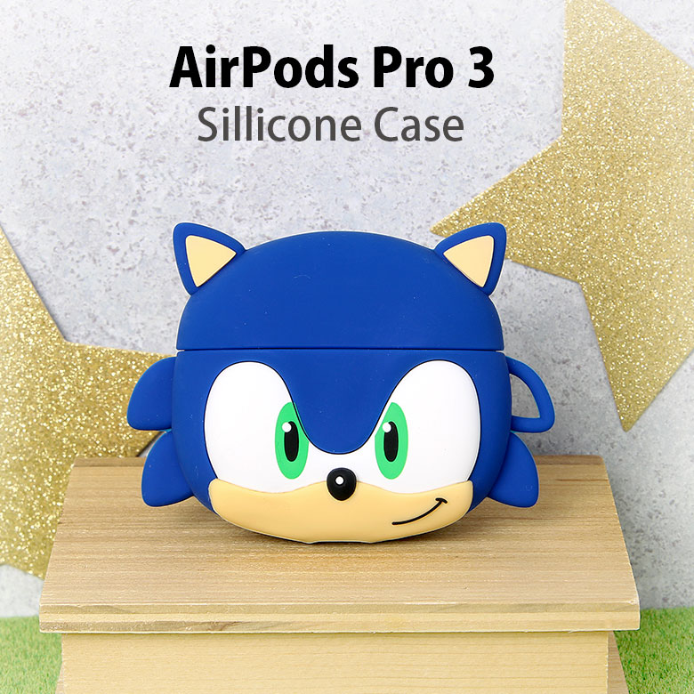 樂天商城 - (10％OFFクーポン配布 26日01:59まで) ソニック・ザ・ヘッジホッグ AirPods Pro3 シリコンカバー ボールチェーン付き AirPods Pro 3 第3世代 ブルー ハリネズミ 海外キャラ キャラクター かわいい エアーポッズ プロ3 エアポッズ シリコン カバー 2025 シリコン