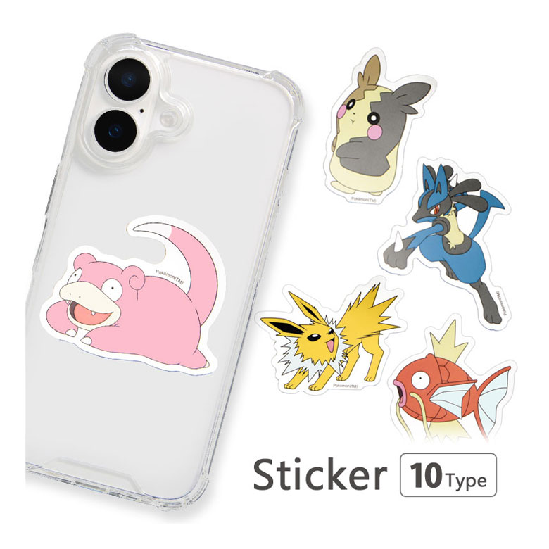 ポケットモンスター モバイルステッカー 3枚セット シールセット デコレーション ステッカー ミュウツー ヤドン コイキング ポケモン キャラクター グッズ 雑...