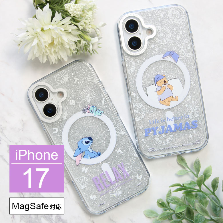Rakuten - ディズニーキャラクター Camera Frame iPhone 17 MagSafe対応 クリアケース ソフトカバー スティッチ マグネット キラキラ iPhone17ケース アイホン17 iPhone17 クリア | キャラクター グッズ ディズニー Disney プーさん かわいい スマホケース スマホカバー iPhoneケース