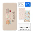 【PSE適合品】ディズニーキャラクター USB Type-C Type-A 急速充電 USB出力 スマートフォン充電器 2.1A 4000mAh マリー&ベルリ...