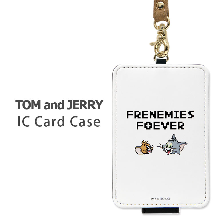(10%OFFクーポン11/27 01:59まで) トムとジェリー IC カードケース 通勤 通学 パスケース 雑貨 かわいい オシャレ ストラップ付き ICカ...