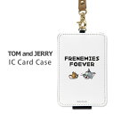 トムとジェリー IC カードケース 通勤 通学 パスケース 雑貨 かわいい オシャレ ストラップ付き ICカード入れ トムジェリ ホワイト トムジェリ キャラク...