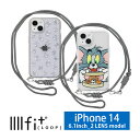 IIIIfit Loop トムとジェリー iPhone14 ショルダー紐付きケース iPhone 14 クリア スマホケース ケース アイフォン iPhone14ケース ハードケース 肩掛け かわいい アイホン クリアカバー アイフォンケース iphoneケース アイホンケース iphone13