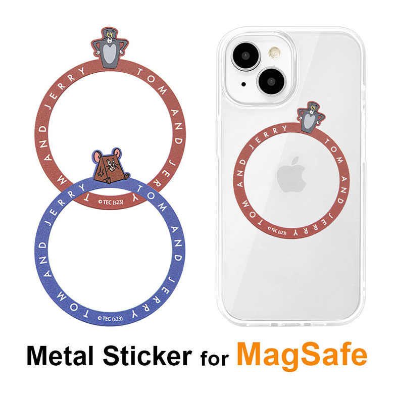 トムとジェリー MagSafe対応 拡張 メタルステッカー メタルリング シール ステッカー トム ジェリー かわいい MagSafe マグセーフ iPhone15 iPhone14 iPhone13 iPhone12 アイフォン15 キャラク…