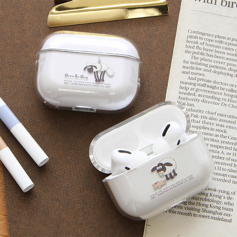 ひつじのショーン AirPods Pro ハードケース クリアケース クリアカバー グッズ キャラクター ティミー ゆるかわ おしゃれ エアーポッズ pro Air Pods プロ クリアカバー ケース かわいい オシャレ エアーポッド pro ケース スリム