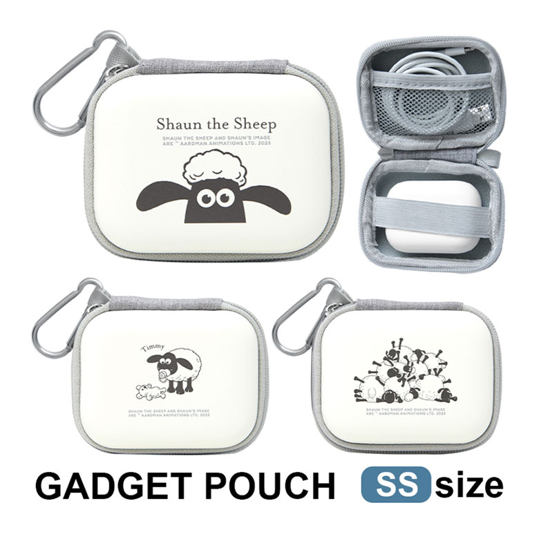 ひつじのショーン ガジェットポーチ SS 手のひらサイズ ミニポーチ カラビナ付き シンプル ティミー ハ..