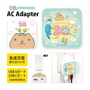 カピバラさん20周年 ACアダプタ 2台同時充電可能 USB タイプC カピバラさん カピバラ 20周年 アニバーサリー グッズ キャラクター ACアダプター ...