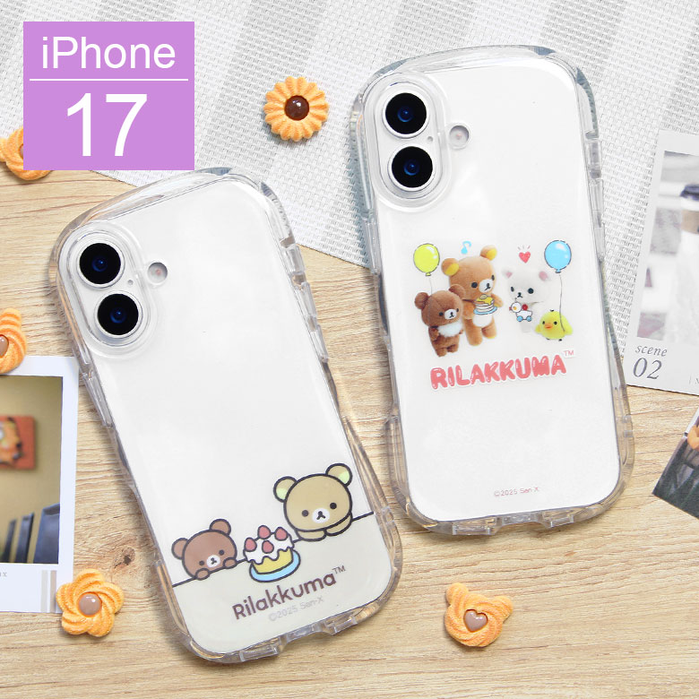 樂天商城 - (10％OFFクーポン配布 26日01:59まで) リラックマ iPhone 17 クリスタルクリアケース インナーシート ぬいぐるみ ケーキ ソフトケース iPhone17ケース アイフォン アイホン17カバー 耐衝撃 iPhone17 かわいい 透明ケース クリアケース 持ちやすい