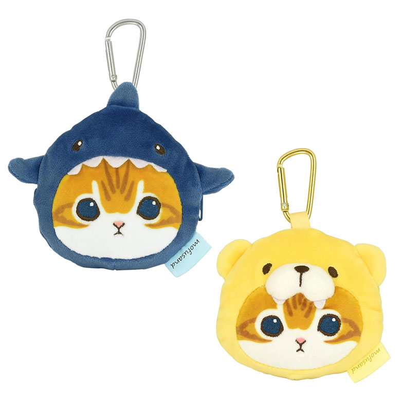 (10%OFFクーポン 23日まで) mofusand ぬいぐるみポーチ イヤホンの収納にピッタリ カラビナ付き ミニポーチ サメにゃん くまにゃん ブルー イエロー にゃんこ ポーチ | 小物入れ イヤホン エアポッツプロ airpods proケース キャラクター マルチポーチ かわいい monomode-10205441 スマホケースの店 モノモード サンプル画像2