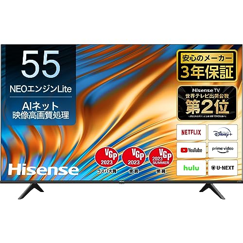 Hisense 55V^ 4K`[i[ t er 55A6H lbgΉ ADSpl ubN