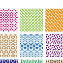BENECREAT ステンシルシート プラスチック製 和紋様 描画テンプレート 30cm9枚入り 手帳用 絵図 ペイント リサイクル