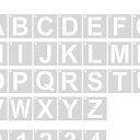 YFFSFDC ステンシルシート 角文字レター アルファベット数字製図看板の作成 描画テンプレート7.5*7.5cm大文字A-Zと0-9 DIY絵画塗装道