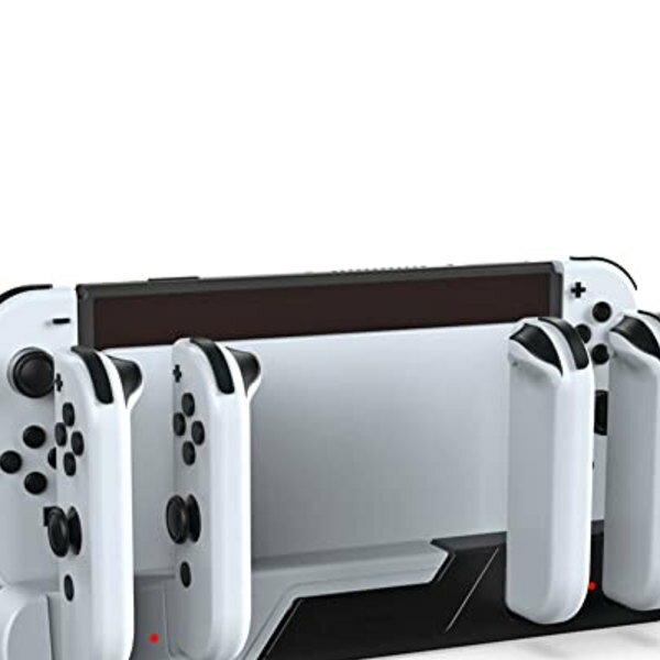 Switch & Switch 有機ELモデル専用 ジョイコン 充電スタンド Joy Con 充電 ホルダー 左/右 ハンドル 4台同時充電 急速充電器 5in