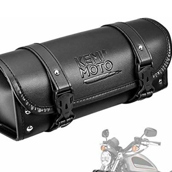 KEMIMOTO バイク ツールバッグ 汎用 バイク フロントバッグ 工具入れ 小物入れ バイク用バッグ ツールポーチ ブラック