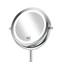 Gospire 拡大鏡 LED拡大鏡 拡大化粧鏡 10倍鏡付きLEDミラー LEDライト付きミラー スウィッチ 無段階明るさ調節可 コードレス 北欧テ
