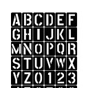KAKAYAYA ステンシル,42PCSステンシル文字と数字のテンプレート再利用可能な洗えるアルファベットステンシル環境にやさしいPPアート