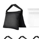 EMART サンドバッグ 撮影用 三脚、スタンド耐荷重 安定用重し袋 万能 固定 転倒防止 スタジオサンドバッグ 重ね置き可能 ライトスタ