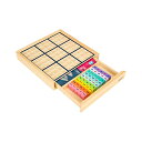 木製 ナンバープレース数独 ナンプレ 引き出し付きボードゲーム (カラフル) - 数学脳ティーザー おもちゃ 教育 卓上 ゲーム トレイン