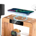 Xunhomon 目覚まし時計光ワイヤレス3in1 、ワイヤレス充電器デジタル時計 Iphone Samsung Qi対応携帯電話、Apple Watch Airpods充電