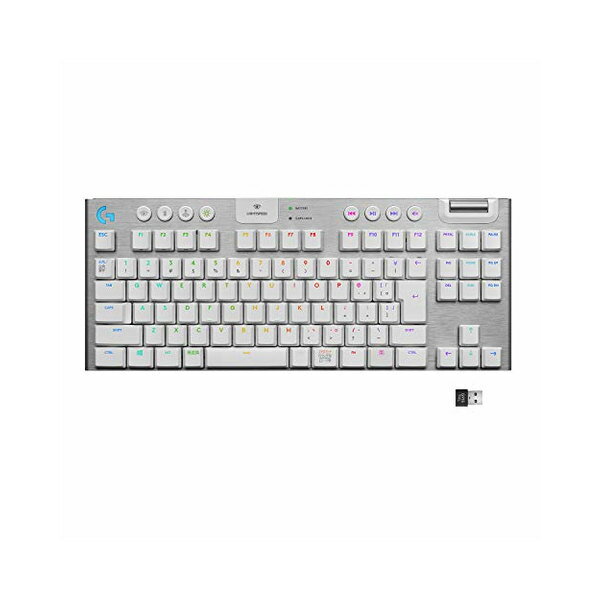 Logicool G ロジクール G ゲーミングキーボード テンキーレス ワイヤレス G913 TKL ホワイト 薄型 GLスイッチ タクタイル 日本語配列