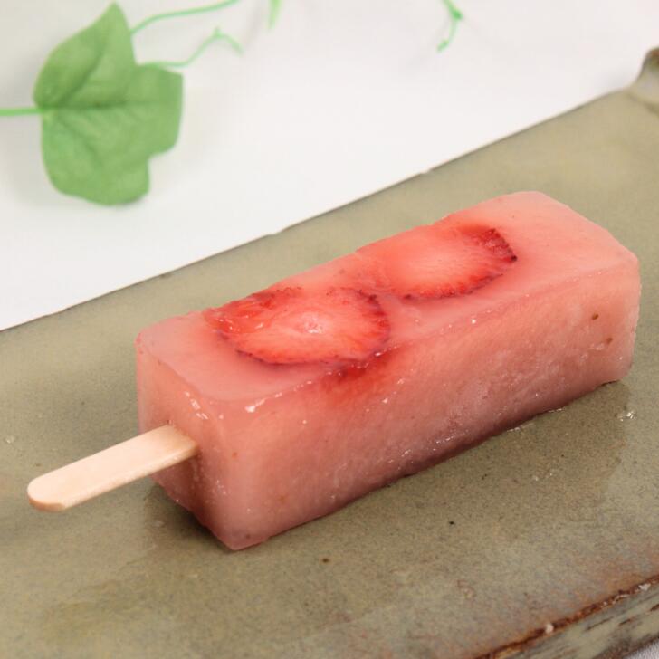 奈良のモノなら楽天市場店の葛あいすばー いちご 70g 舟形家 名物 人気 古都華 苺 イチゴ アイスバー 冷凍 吉野葛 奈良｜アングル2