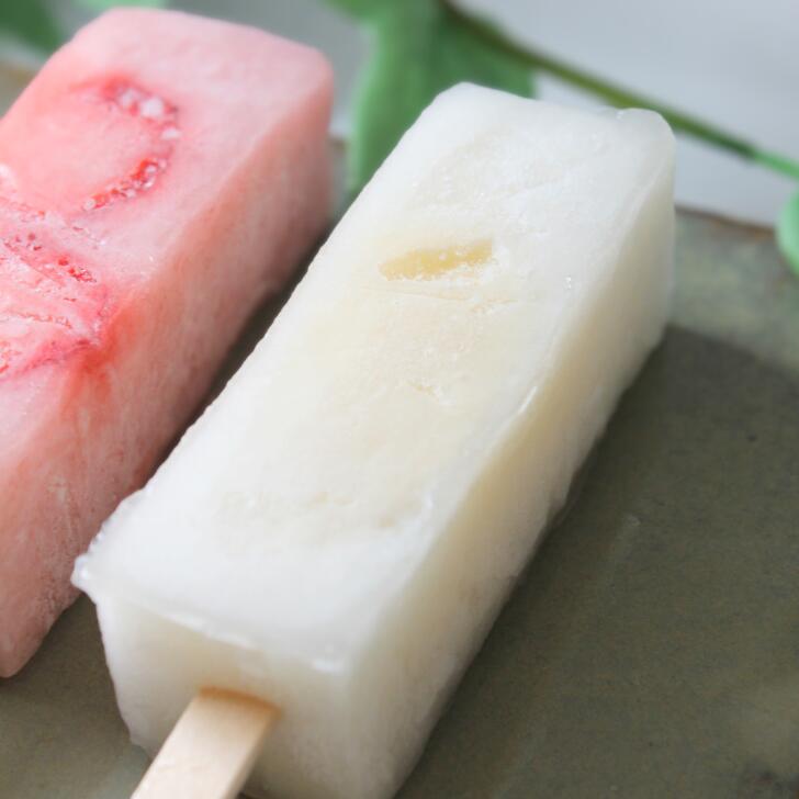 奈良のモノなら楽天市場店の葛あいすばー もも 70g 舟形家 名物 人気 桃 モモ アイスバー 冷凍 吉野葛 奈良｜アングル2