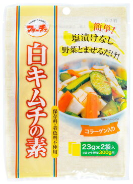 送料無料 [ファーチェフーズ] 白キムチの素 23g×2/韓国食品/切ってまぜるだけ/花菜/ファーチェ/キムチの素/白キムチの素/韓国料理/白菜キムチ/大根/きゅうり/