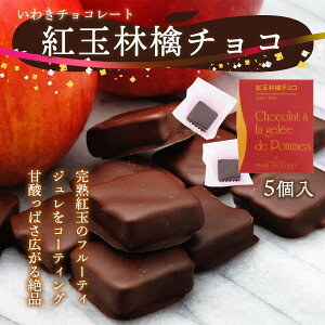 [いわきチョコレート] チョコレート 紅玉林檎チョコ 5個/ バレンタイン ホワイトデー 土産 /いわき/チョコレート/福島/塩キャラメル/濃厚/チョコラスク/オリジナル/ボンボンショコラ/焼き菓子/融合/独創的/ラスク/キャラメル/軽いお菓子/新食感/塩/さくさく/焼き菓子