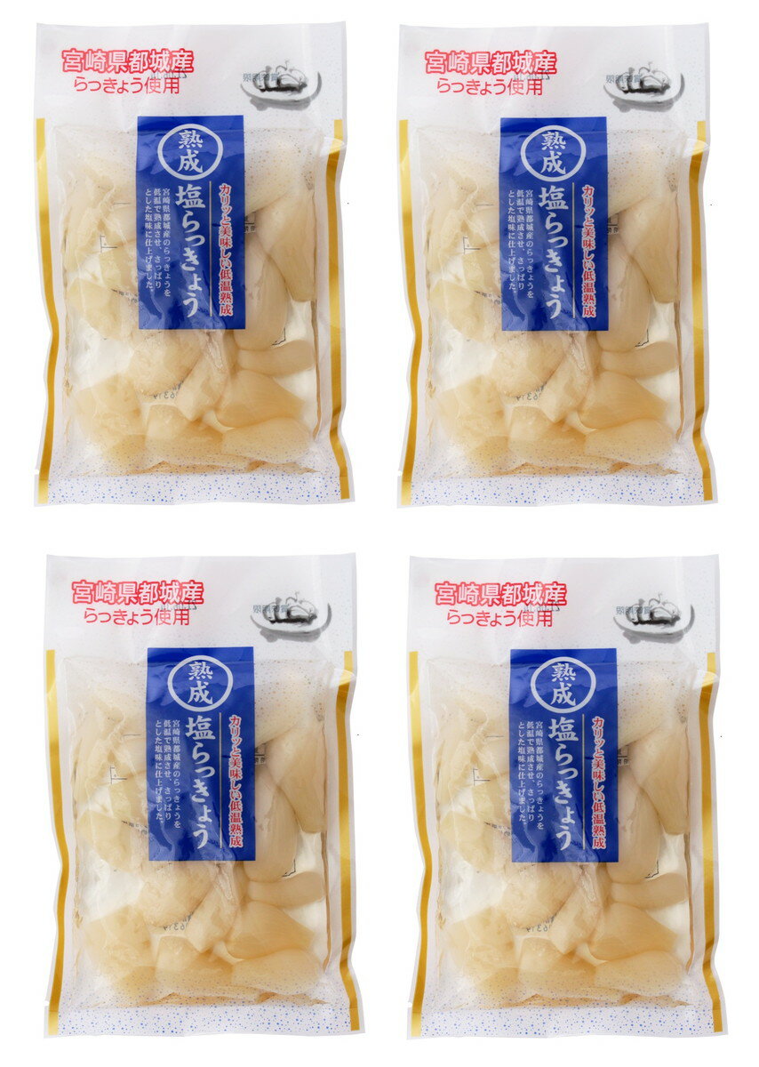 送料無料 [上沖産業] らっきょう漬け 熟成 塩 らっきょう 90g×4袋セット/国産/漬物/宮崎/九州産/らっきょう/ラッキョウ/らっきょう漬け/漬物/お取り寄せ/グルメ/ギフト/らっきょ/道の駅/ご当地/野菜