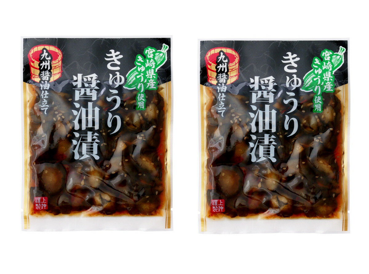 送料無料 [上沖産業] 漬物 宮崎産 きゅうり 醤油漬 100g 2袋セット /しょうゆ漬け つけもの 漬物 きゅうり漬け 箸休め おかず おつまみ 宮崎県産 キュウリ漬 漬物