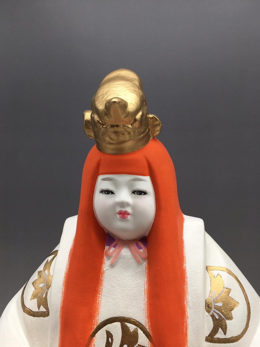 MONONEの送料無料 [博多人形いとう] 人形 博多人形 亀 芳巳作 /博多人形/人形/日本人形/芳巳作/福岡/博多/工芸品/土産/亀/縁起物/童子/癒し｜アングル2
