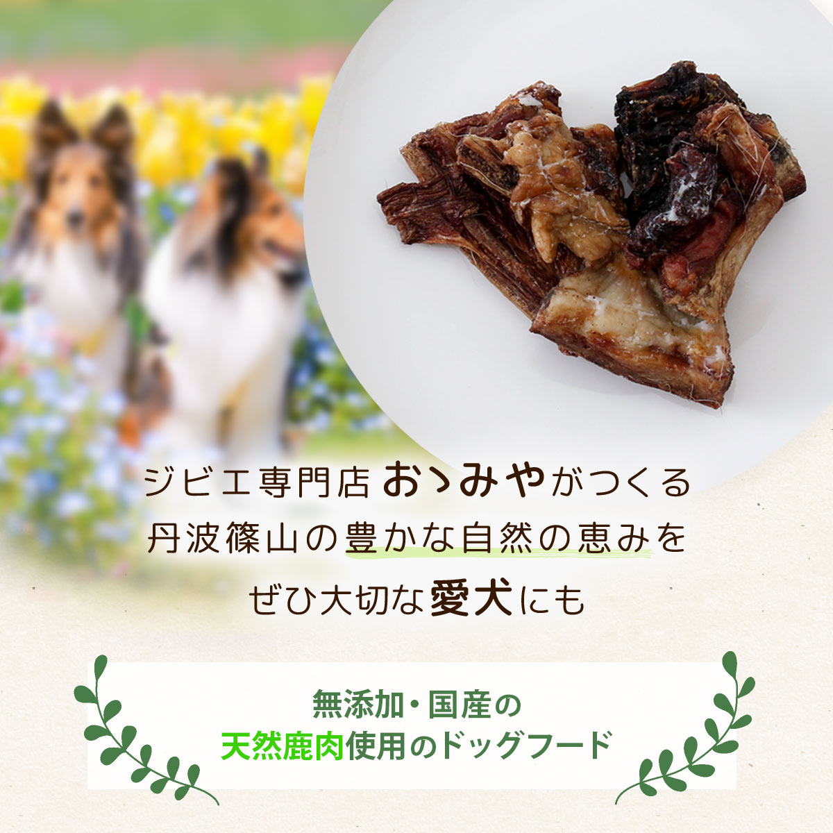 [おゝみや] 愛犬用ペットフード 鹿 スペアリブ 無添加 国産 犬用 おやつ 60g /いぬ 犬 おやつ ペットフード 日本 国産 無添加 鹿肉 しか 低アレルゲン ジビエ 高タンパク 低脂肪 鉄分 噛む かむ 丹波篠山