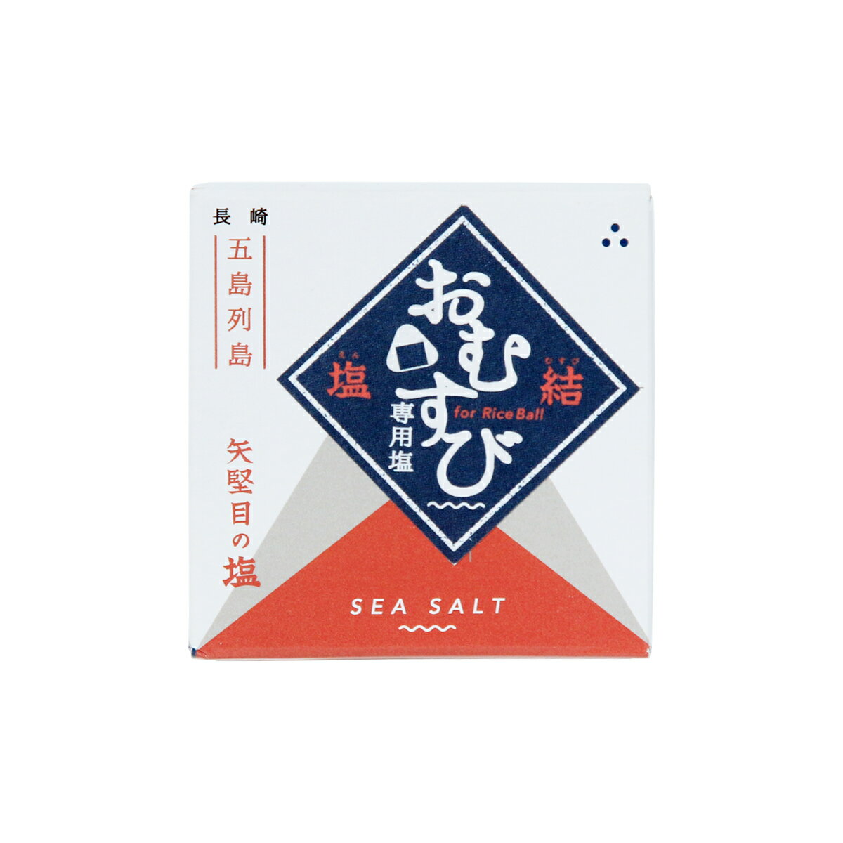 【商品特徴】長崎県の離島、五島列島に塩工房を構え、五島列島近海のミネラル豊富な海水を五島列島のたきぎを使ってじっくりと焚く「平釜製法」をほとんど手作業で行っています。 塩結(えんむすび)は、おにぎり専用の塩です。 シェフ、フードアレンジャーのキムラカズヒロ氏の監修を受け、塩と藻塩を絶妙にブレンドしました。 海本来の塩っぱさを、ぜひお楽しみください。 商品説明県名 原材料 海水、海藻(長崎県産芽ひじき) サイズ 55×55×55(mm) 原産国 日本 内容量 40g アレルギー表示 なし 温度帯 常温 メーカー名 株式会社やがため長崎県南松浦郡新上五島町網上郷688-7