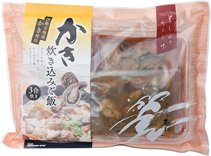 [松村] ご飯の素 伊勢志摩産 かき 炊き込みご飯の素 3合炊 具材:100g、野菜:63g、だし汁570g /伊勢神宮/おかげ横丁/かきめし/あじごはん/ご飯の素/松村水産/3合炊き