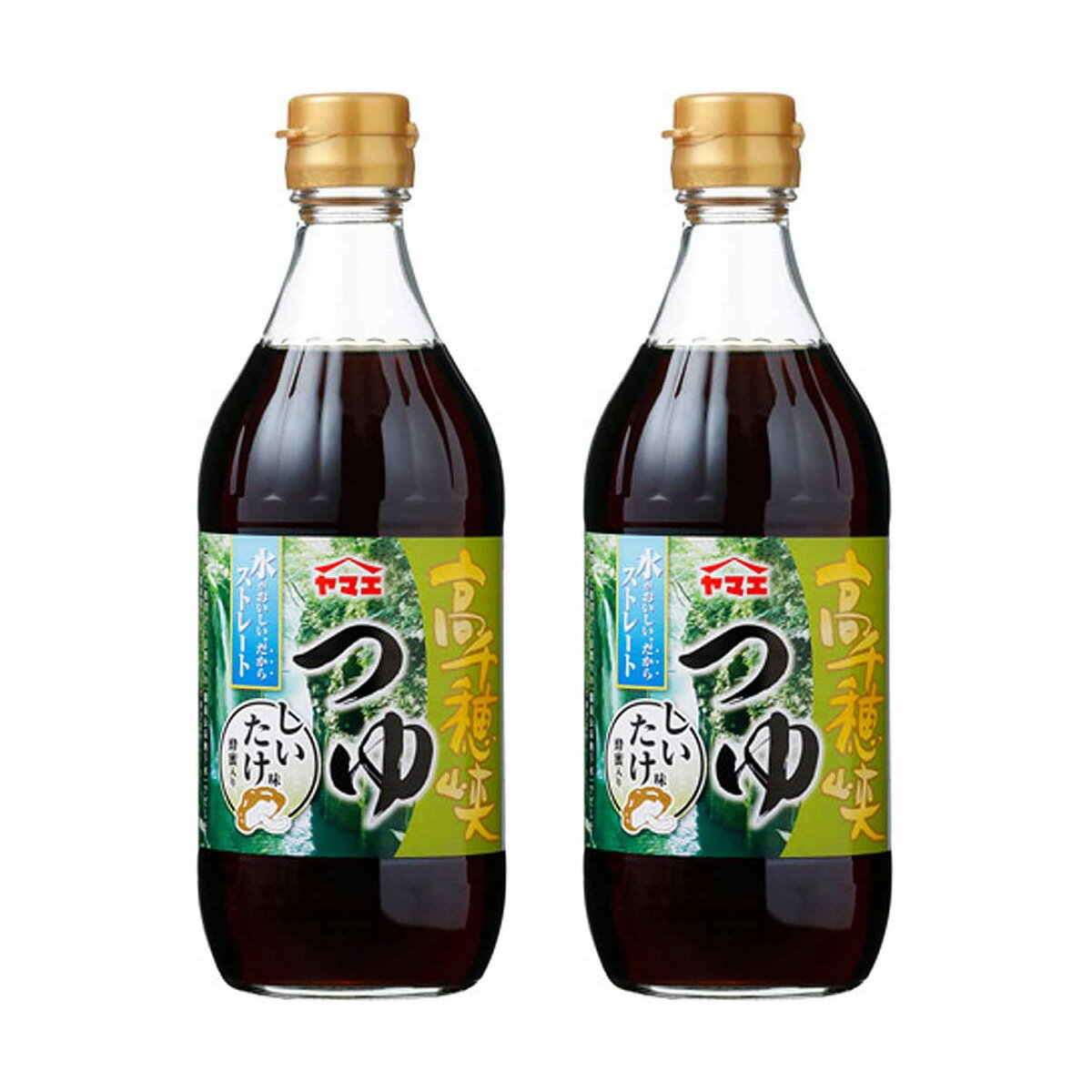 [ヤマエ食品工業] めんつゆ 高千穂峡つゆ しいたけ味 蜂蜜入り 500ml×2本セット /ストレートタイプ めんつゆ 宮崎県 椎茸 麺つゆ 天つゆ 冷奴 丼 煮物