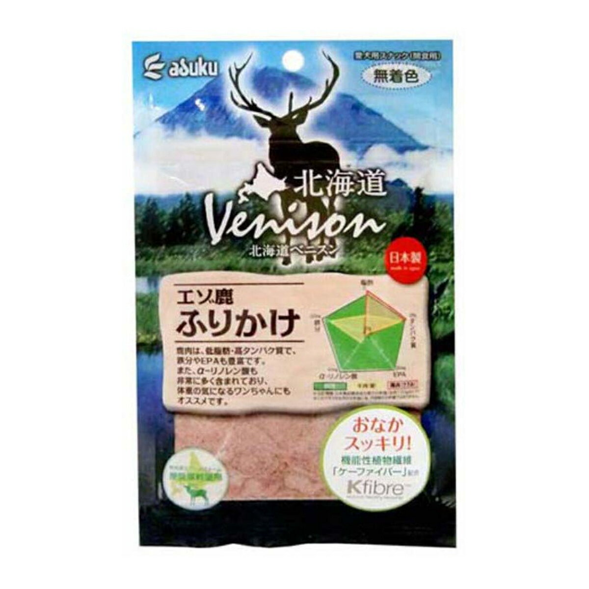 おやつ 間食 ふりかけ ペット用 安心の日本製 愛犬用スナック 北海道ベニスン エゾ鹿 ふりかけ 40g