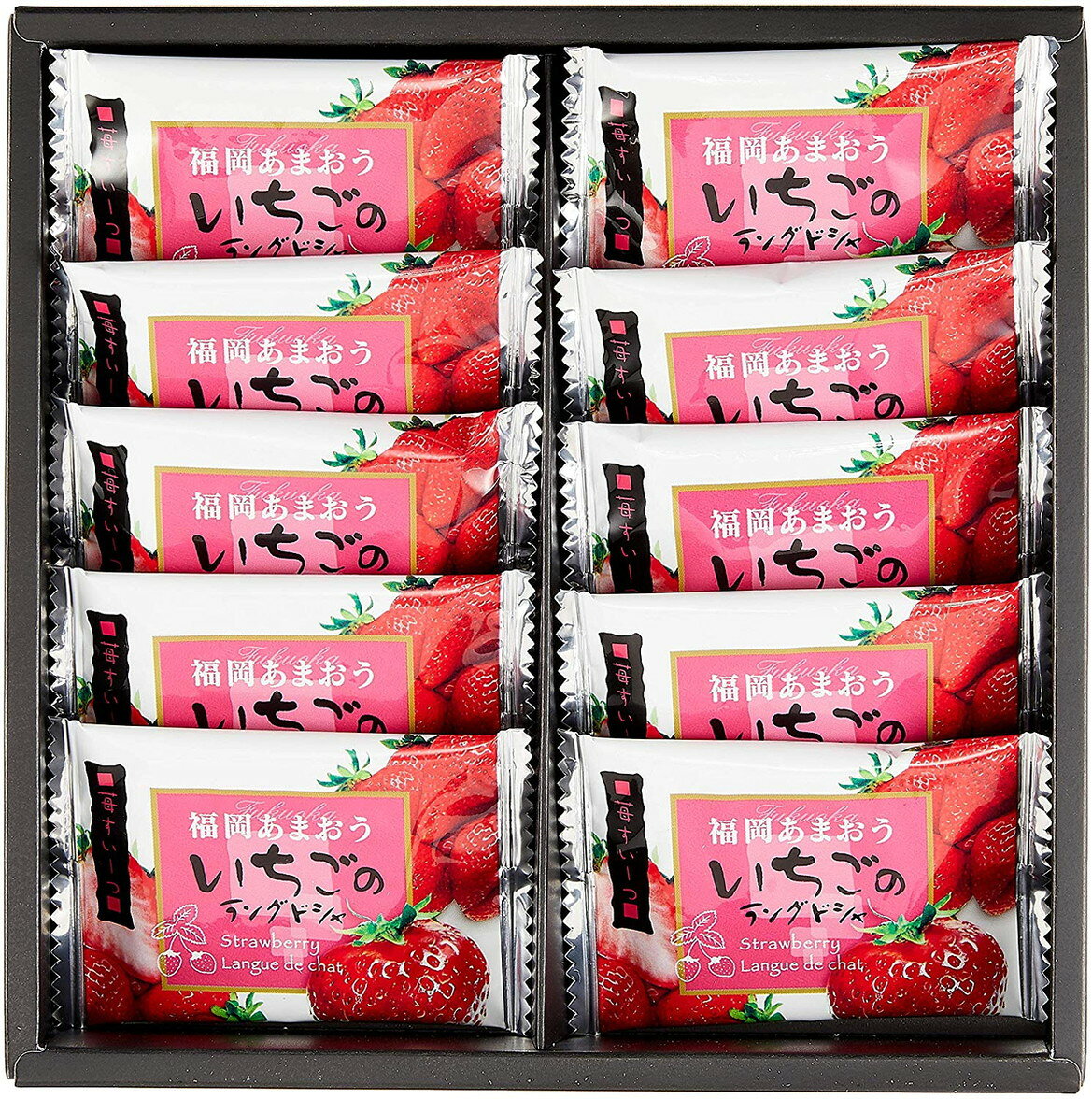 MONONEのお菓子 2個セット [大邦物産] 福岡あまおういちごのラングドシャ 10個×2 /福岡 あまおう いちご ラング｜アングル3