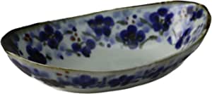 Rakuten - 波佐見焼 鉢 [浜陶] 食器 波佐見焼 船型鉢 ルリ草花 青 / 食器 長崎県 陶磁器 波佐見焼 焼き物 お椀 お皿 ボウル おしゃれ