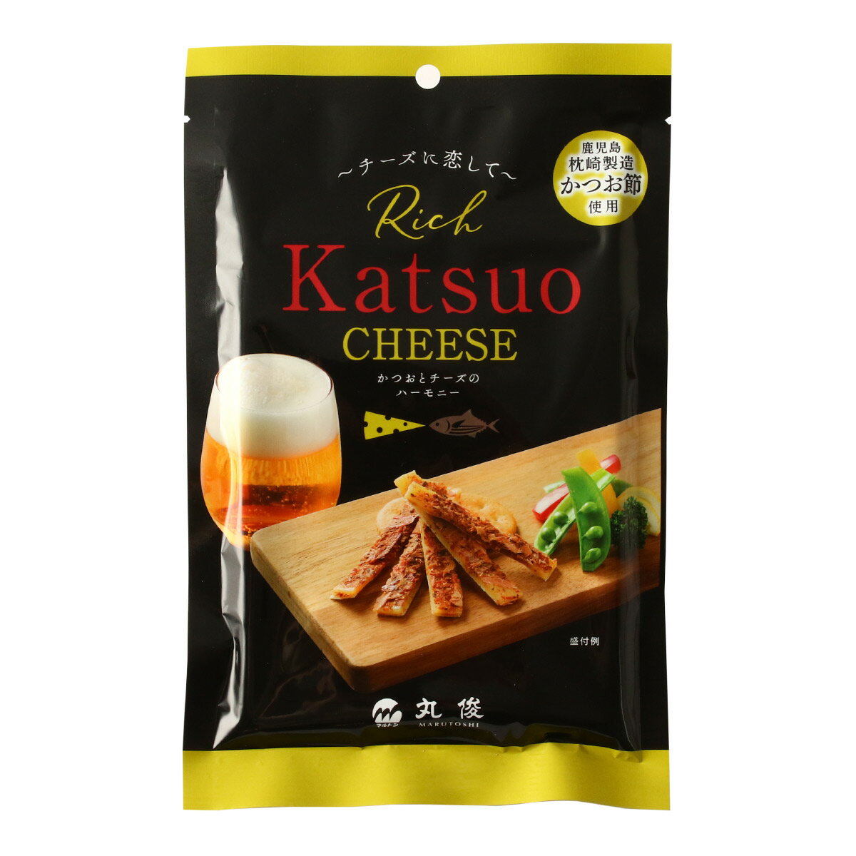 [丸俊] おつまみ チーズに恋して Rich Katsuo CHEESE 65g /チーズタラ チータラ チーズ かつお節 おつまみ おやつ