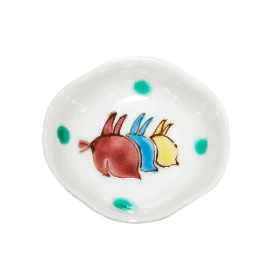 樂天商城 - 小皿 [九谷美陶園] 三兎文様豆皿文様木瓜豆皿 A0130 /プレゼント ギフト 贈り物 九谷焼 石川県 陶磁器 焼き物 お祝い 内祝い 長寿祝い 高級 記念品 芸術品 加賀百万石 伝統 ジャパン・クタニ