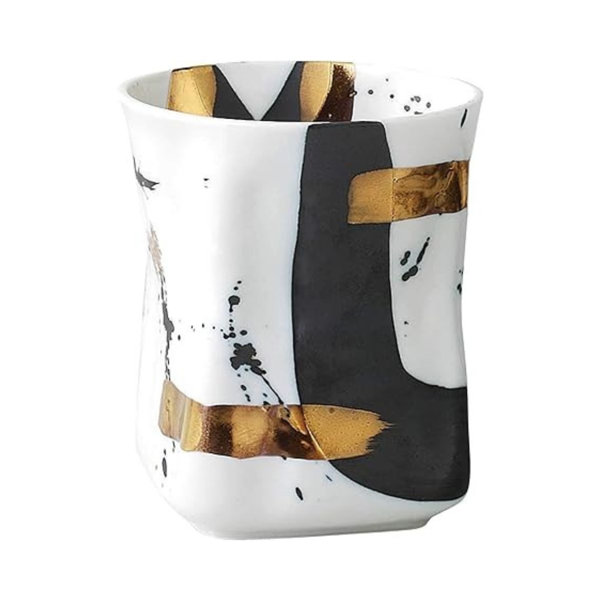 【30%OFF 楽天スーパーSALE限定】波佐見焼 カップ [浜陶] 角カップ 刷毛金彩 金 / 波佐見 はさみやき ..