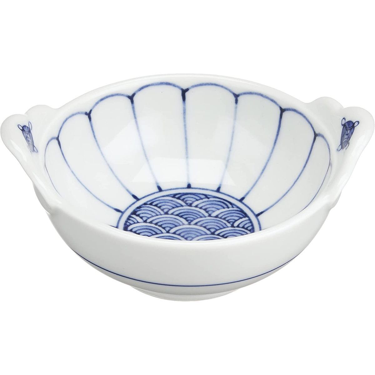 Rakuten - 波佐見焼 小付 [浜陶] 手付小付 菊割青海波 / 鉢 波佐見 はさみやき 日本製 有田焼 食器 器 うつわ 和食器 小鉢 小付 豆鉢 ボウル 染付 青海波