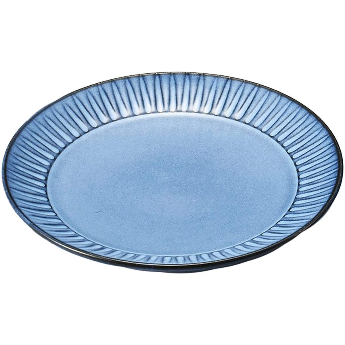 波佐見焼 皿・プレート [浜陶] ディナープレート 6寸皿 BLUE彫 / 日本製 浜陶 hamato 波佐見焼 波佐見焼 はさみやき 長崎 焼物 食器 器 うつわ 和食器 皿 プレート 中皿 盛り皿 盛皿