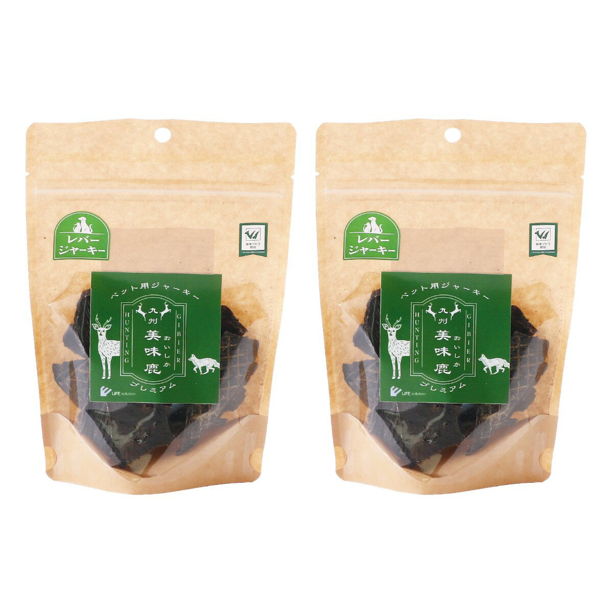 Rakuten - [ライフソリューション] ペット用品 九州美味鹿 レバージャーキー 50g×2 /国産 大分県産 鹿肉 天然 レバー 無添加 犬猫用 ペット用 ジャーキー 国産ジビエ認証 おやつ 間食 高たんぱく 低カロリー ヘルシー ダイエット